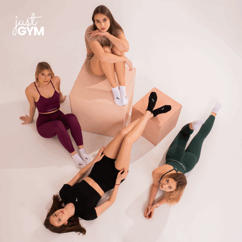 Just GYM clubbers relaxing after a workout in the fitness relaxation area