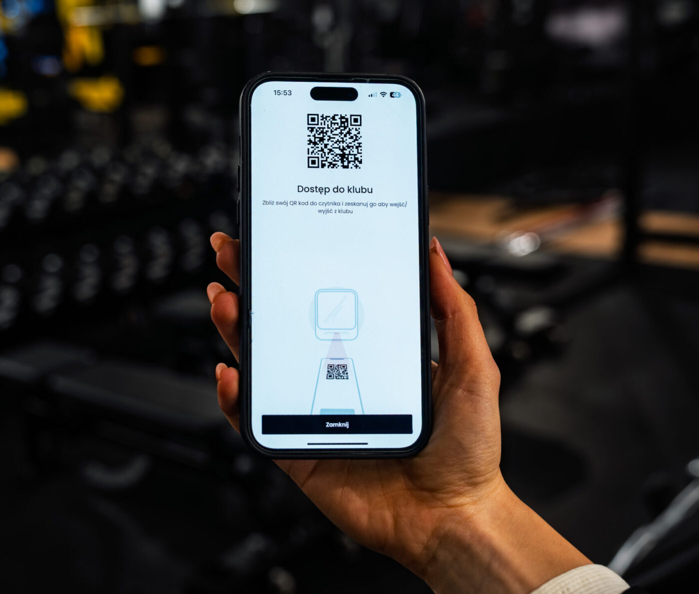 Wejście do Just GYM BOX za pomocą kodu QR w aplikacji Just GYM – bezobsługowa siłownia z dostępem mobilnym